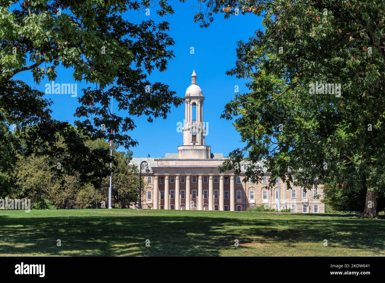 The campus of Penn State University in spring sunny day, State College, Pennsylvania. Stock Photo