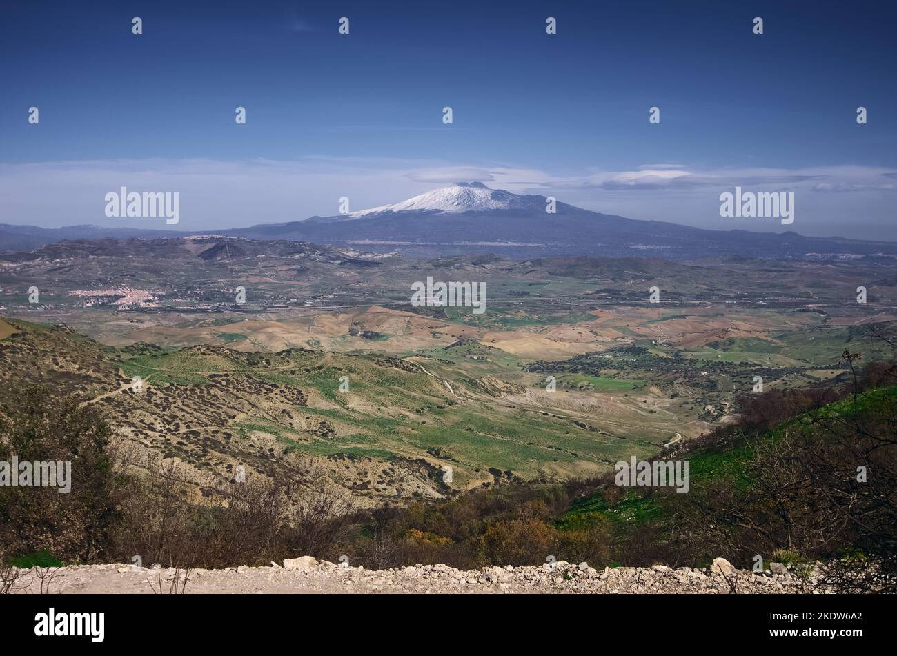 countryside around Mount Etna in Sicily, Italy Stock Photo