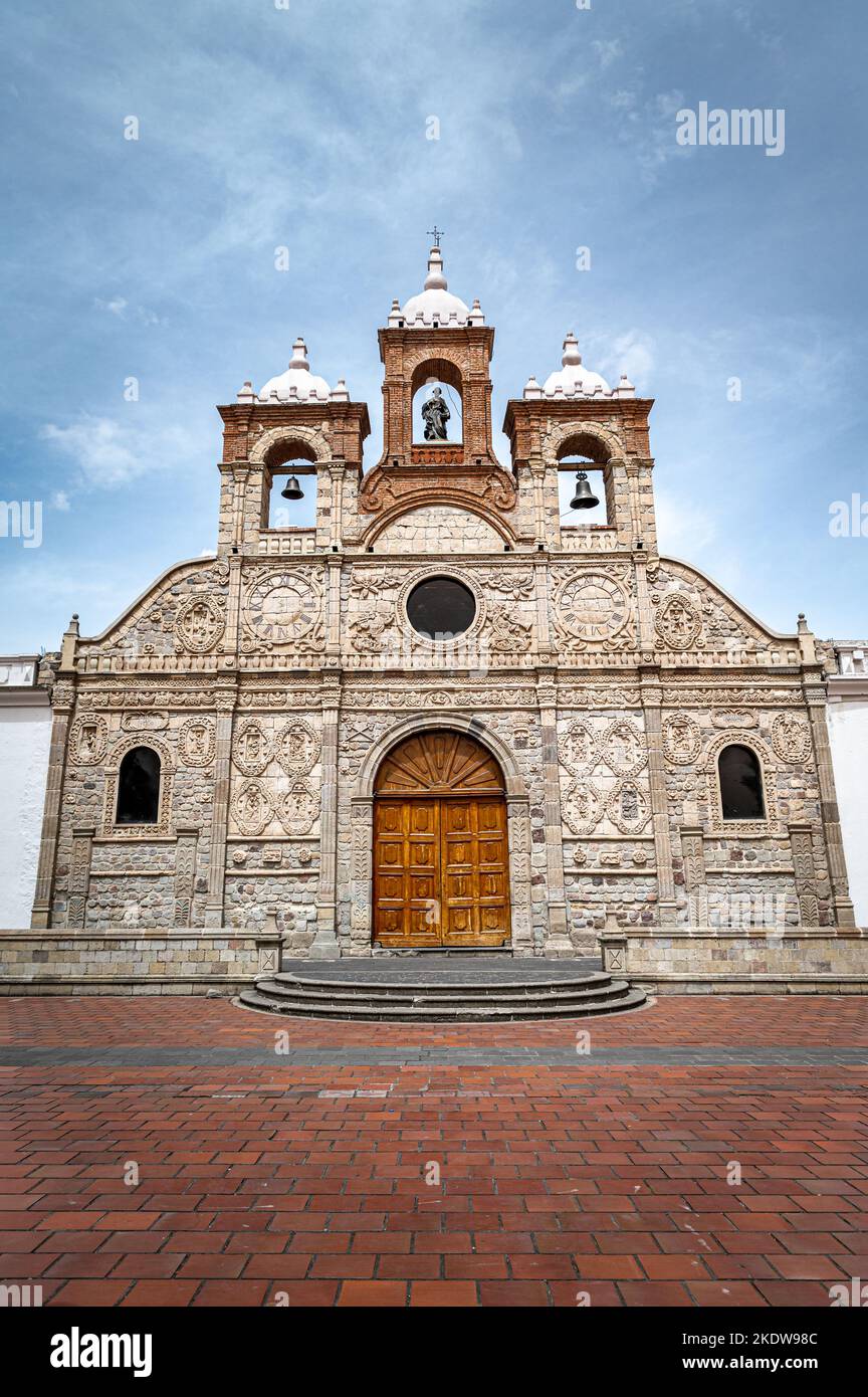 The Cathedral of Saint Peter or simply Riobamba Cathedral is the cathedral church of the Roman Catholic Diocese of Riobamba, Ecuador. Stock Photo