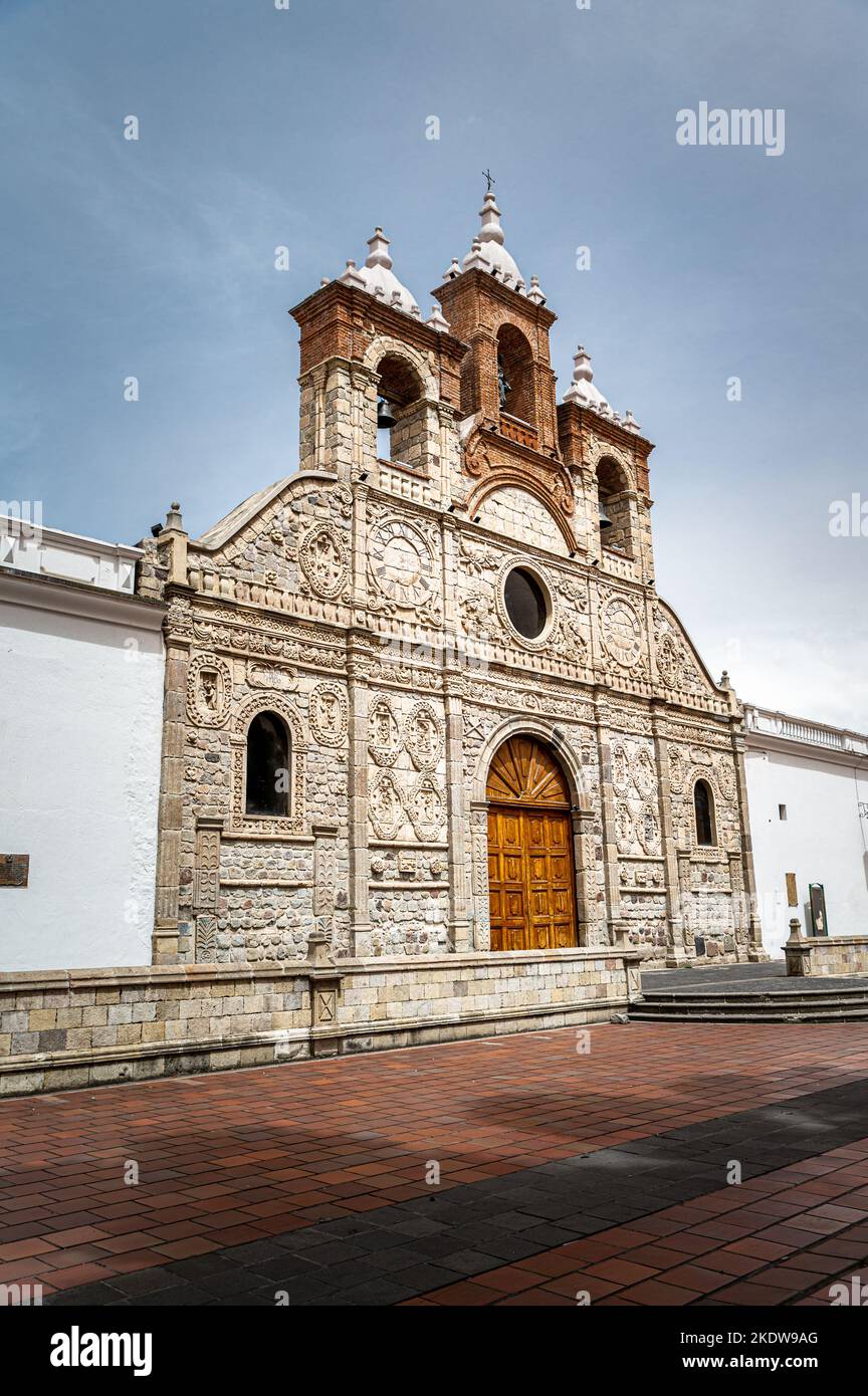 The Cathedral of Saint Peter or simply Riobamba Cathedral is the cathedral church of the Roman Catholic Diocese of Riobamba, Ecuador. Stock Photo