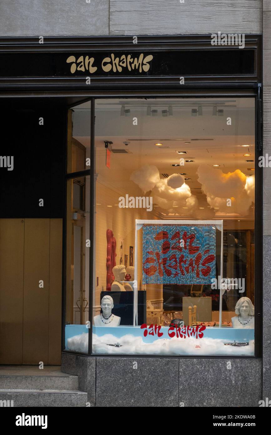 High end luxury stores mine Rockefeller Center on West 49th St., 2022