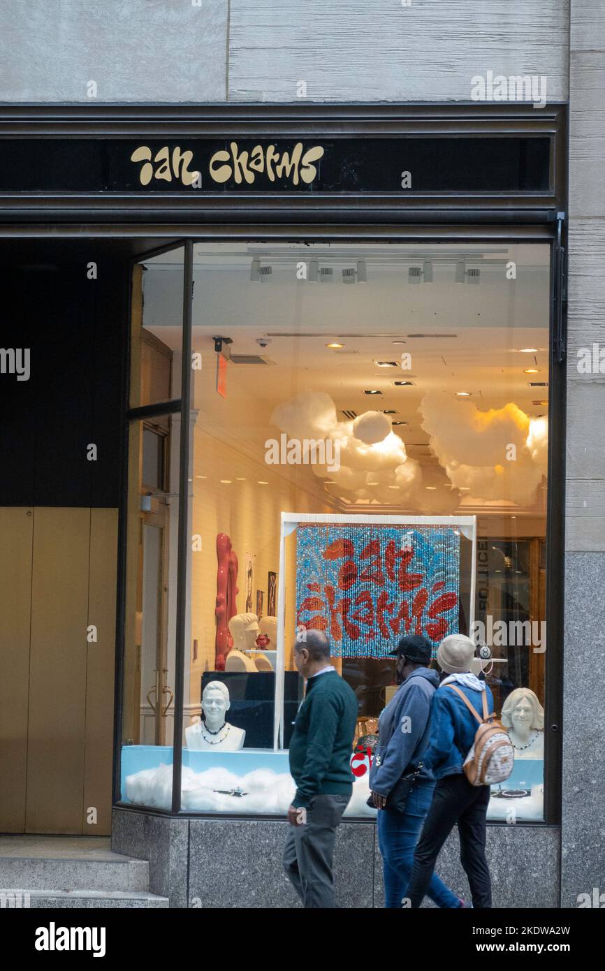 High end luxury stores mine Rockefeller Center on West 49th St., 2022