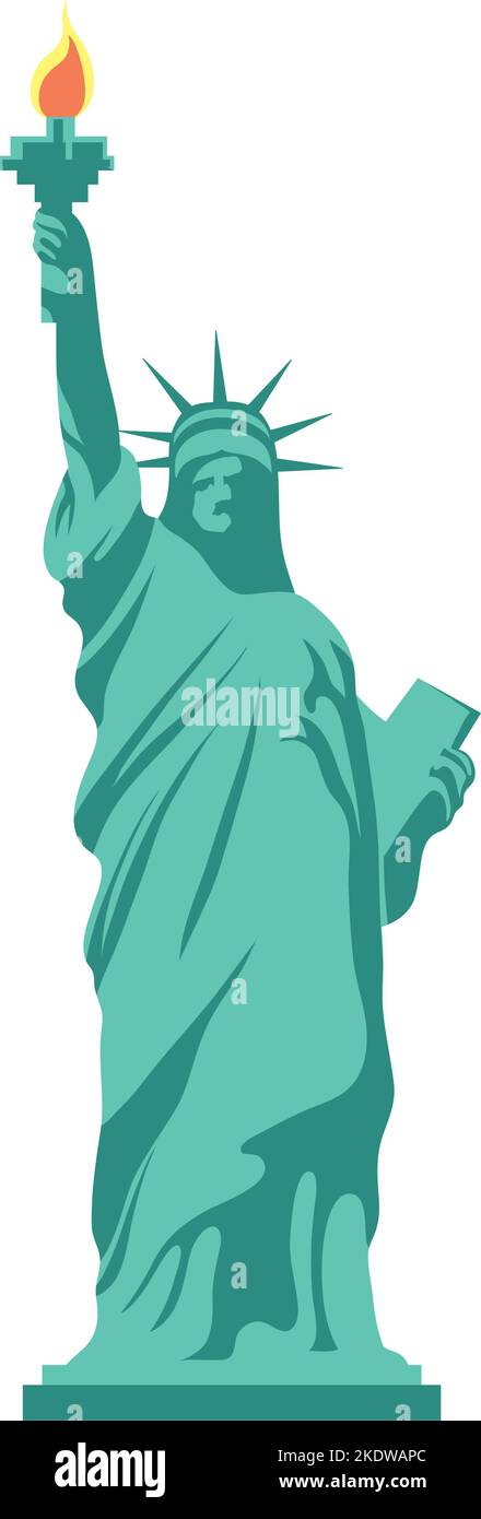 famous liberty statue landmark icon Stock Vector Image & Art - Alamy