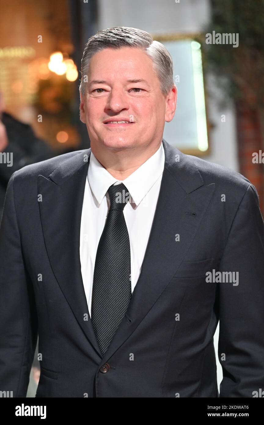 London, UK. 8th November, 2022. Ted Sarandos attends Netflix Present the world Permiere - The fifth season of The Crown at Theatre Royal, Drury Lane, on 8 November London, UK. Credit: See Li/Picture Capital/Alamy Live News Stock Photo
