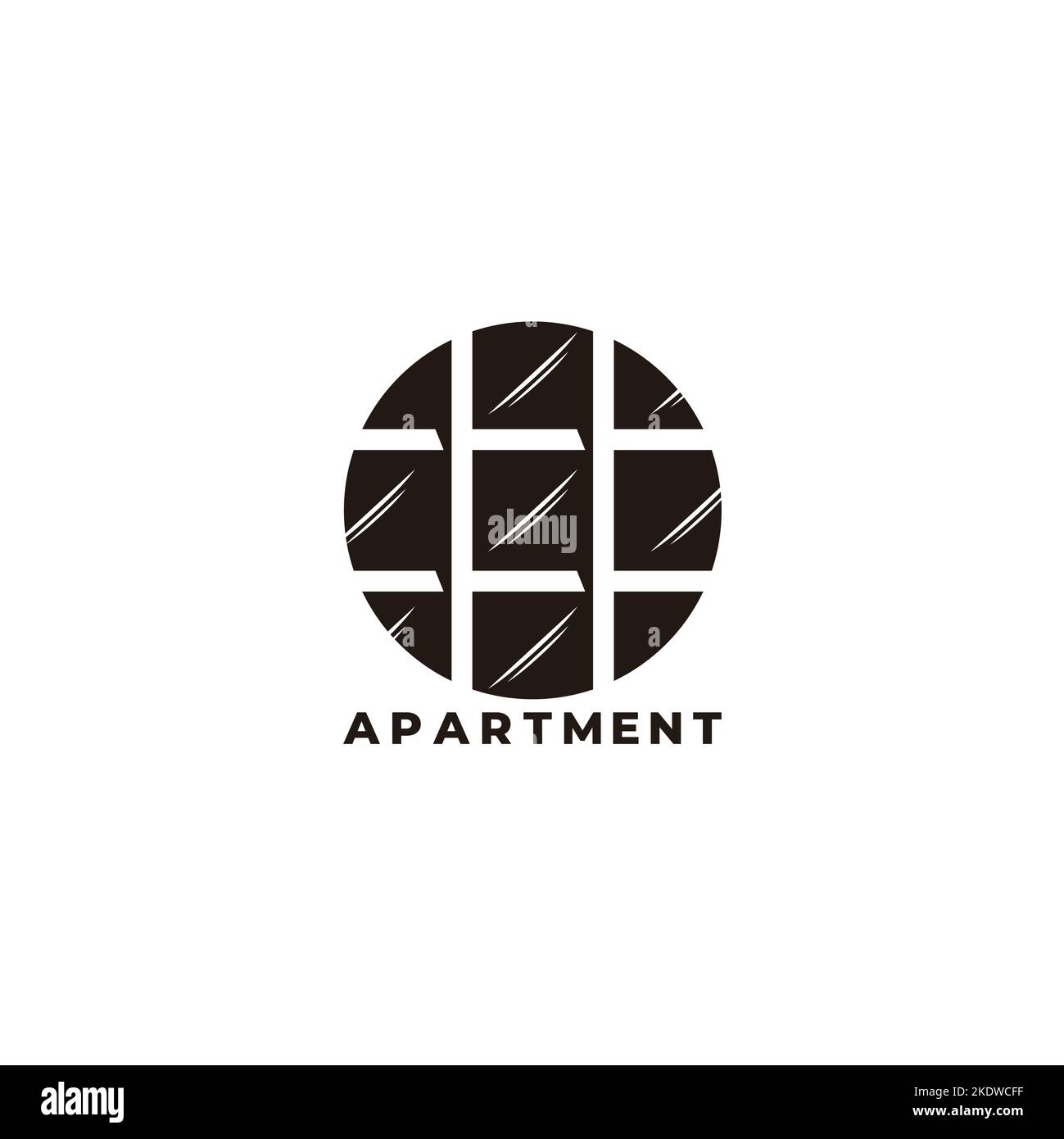 apartment buildings windows simple logo vector Stock Vector