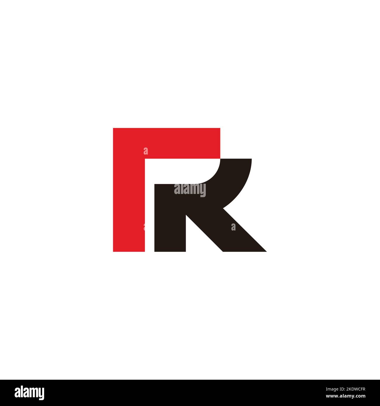 letter rk arrow simple colors logo vector Stock Vector