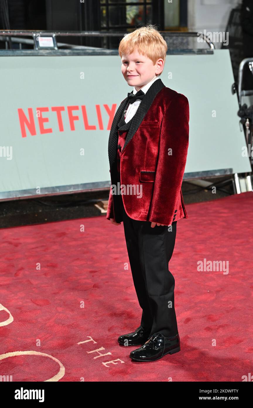 London, UK. 8th November, 2022. Teddy Hawley attends Netflix Present the world Permiere - The fifth season of The Crown at Theatre Royal, Drury Lane, on 8 November London, UK. Credit: See Li/Picture Capital/Alamy Live News Stock Photo