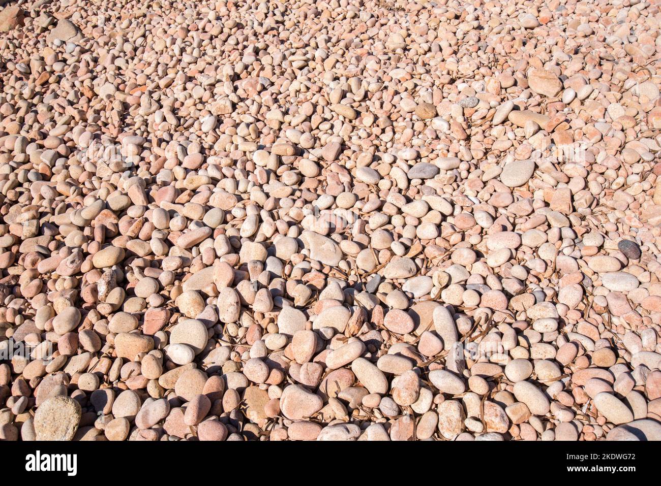 Un gradevole sfondo naturale, formato da pietre tonde, levigate dagli elementi naturali Stock Photo