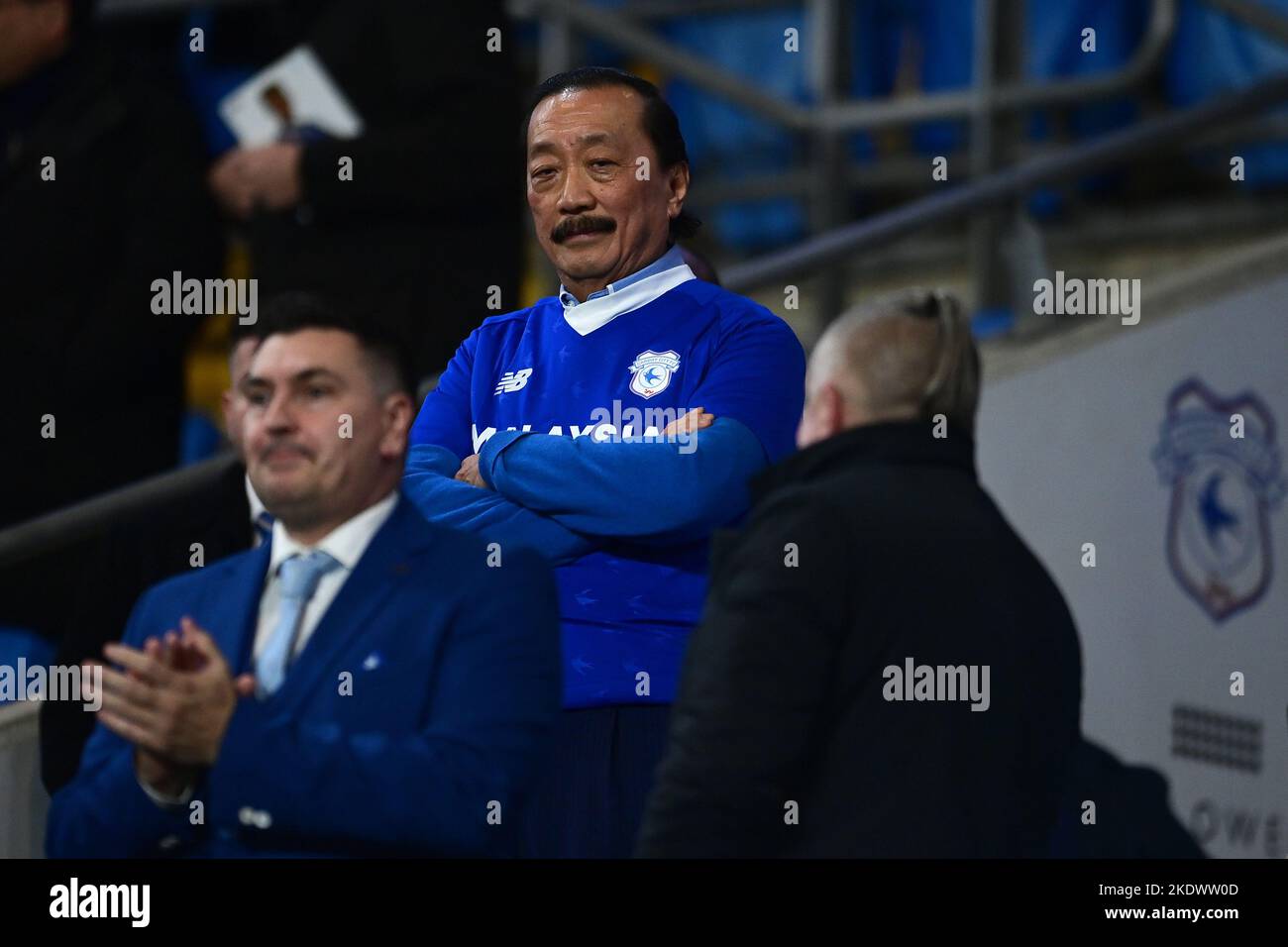 Cardiff City Owner Vincent Tan during the Sky Bet Championship match Cardiff City vs Hull City at Cardiff City Stadium, Cardiff, United Kingdom, 8th November 2022  (Photo by Ashley Crowden/News Images) Stock Photo