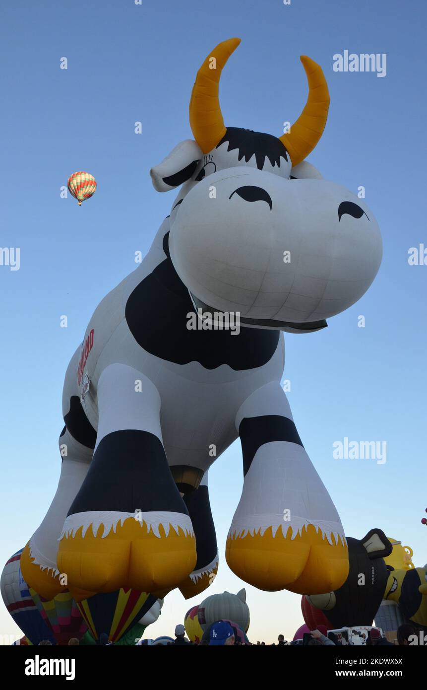 Creamland Cow Hot Air Balloon at Albuquerque international Balloon