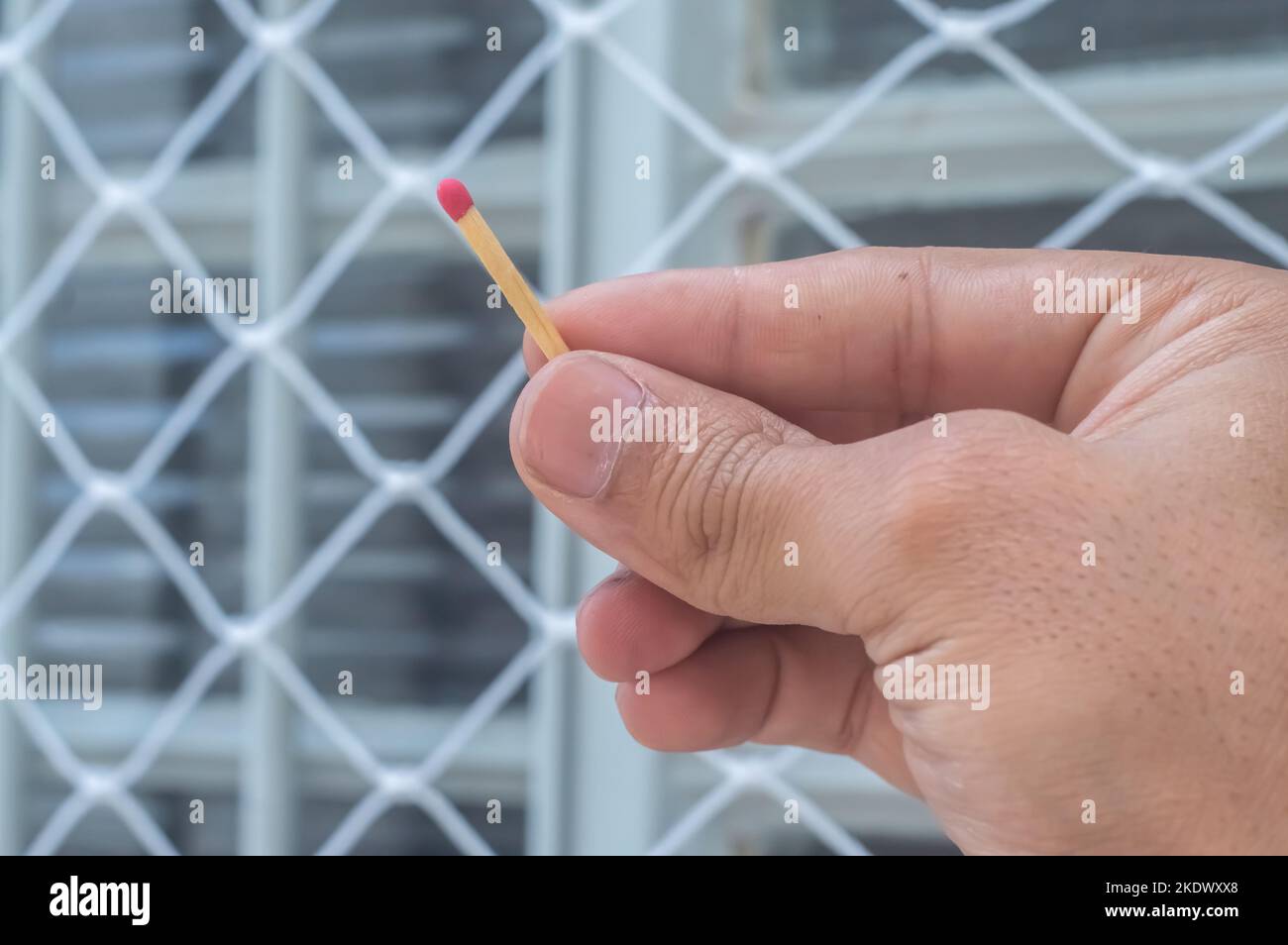 Red phosphorus com luz natural,Concept of ignition or initiation Stock