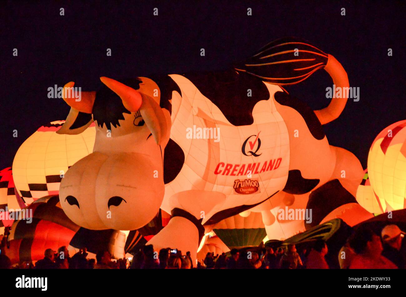 Creamland Cow Hot Air Balloon at Albuquerque international Balloon