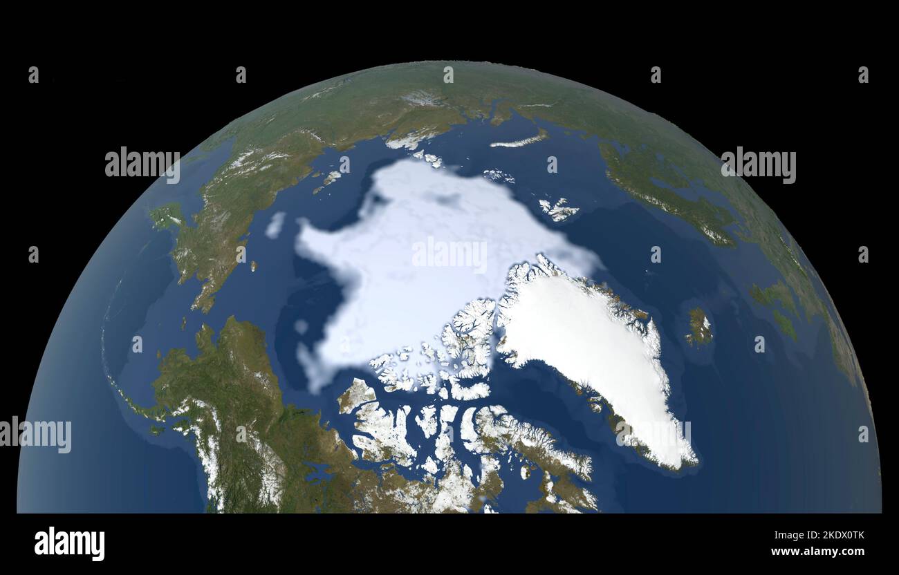 Arctic ice minimum extent 2022 Stock Photo Alamy
