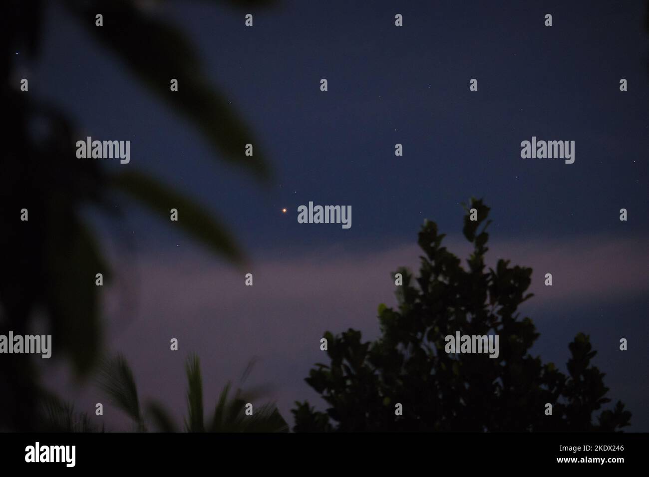 Mars at night, view from Philippines Stock Photo Alamy