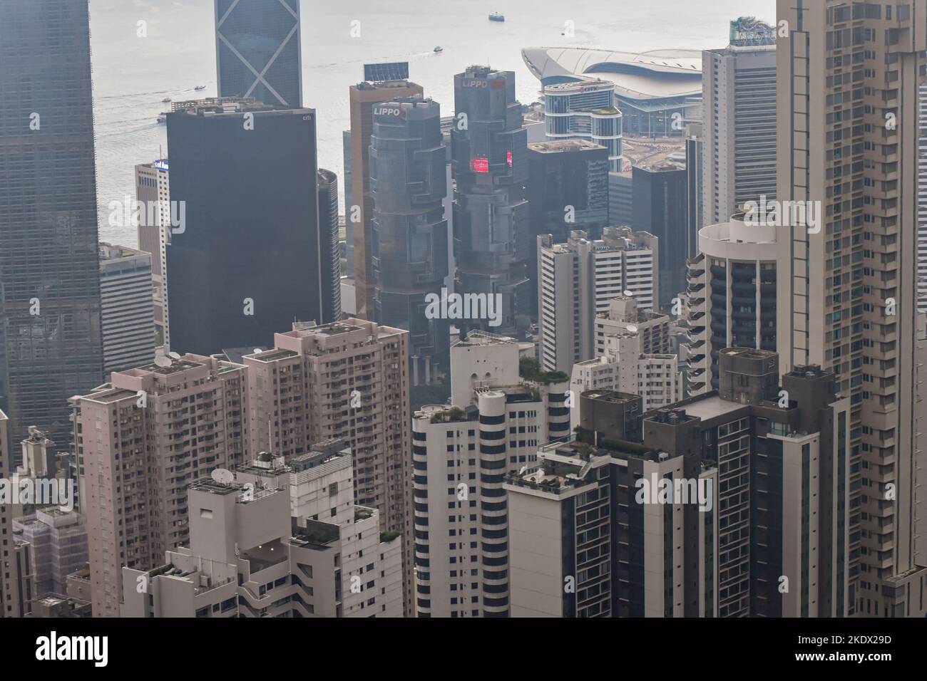 Hong Kong city view from peak Stock Photo