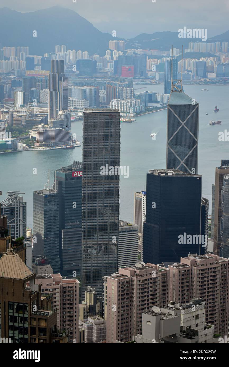 Hong Kong city view from peak Stock Photo - Alamy