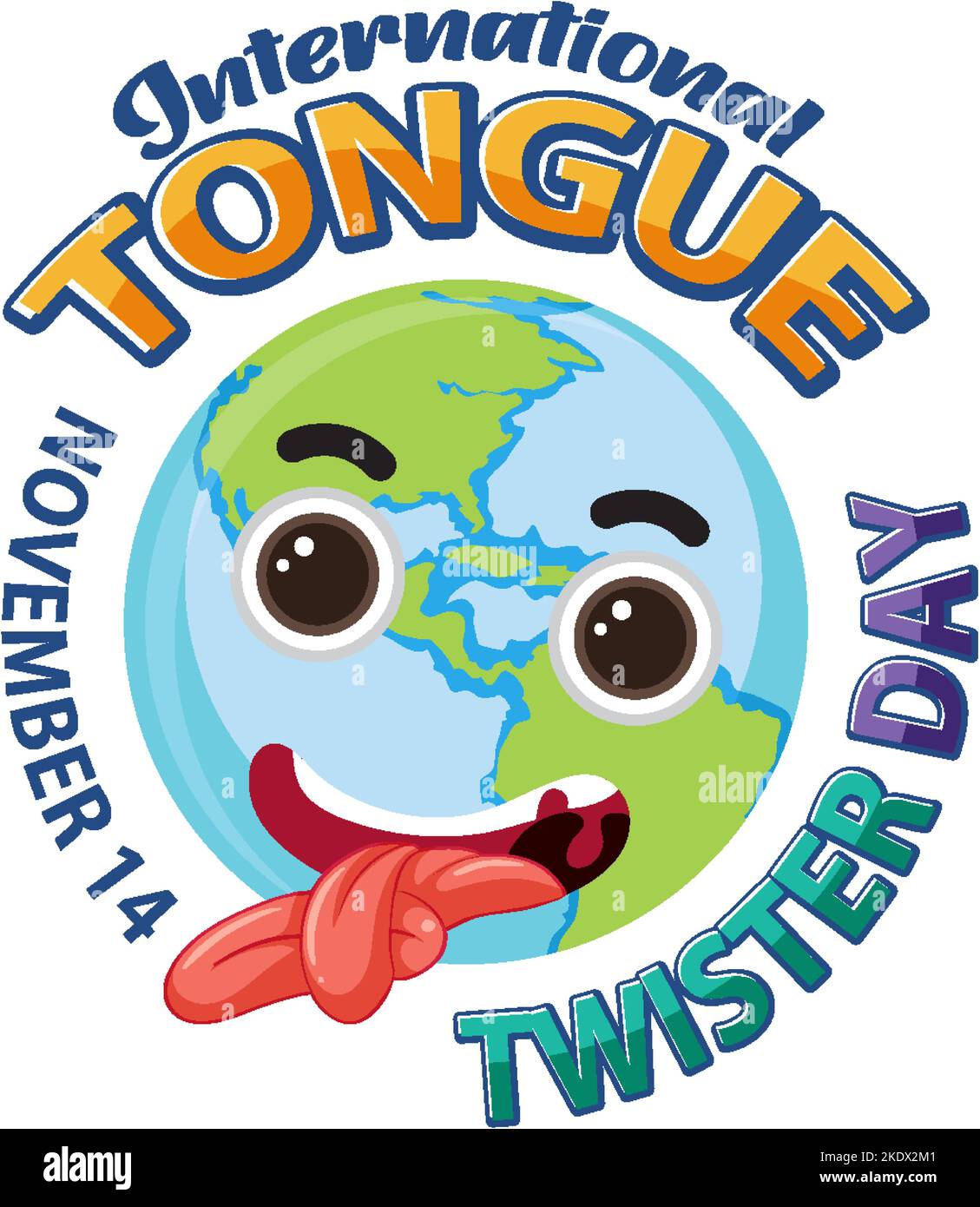 International Tongue Twister Day Banner Design illustration Stock