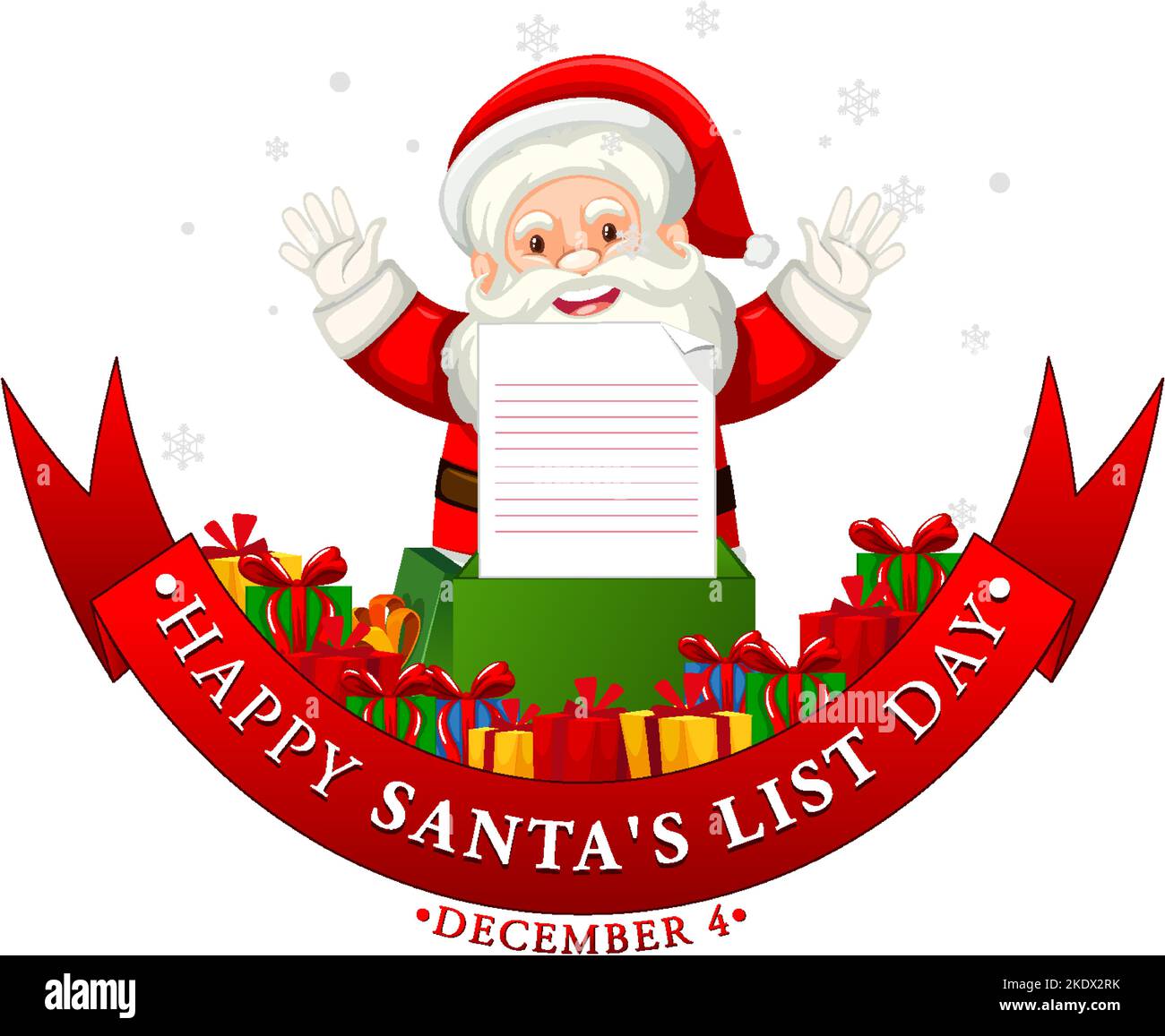 Happy Santa's List Day banner design illustration Stock Vector Image