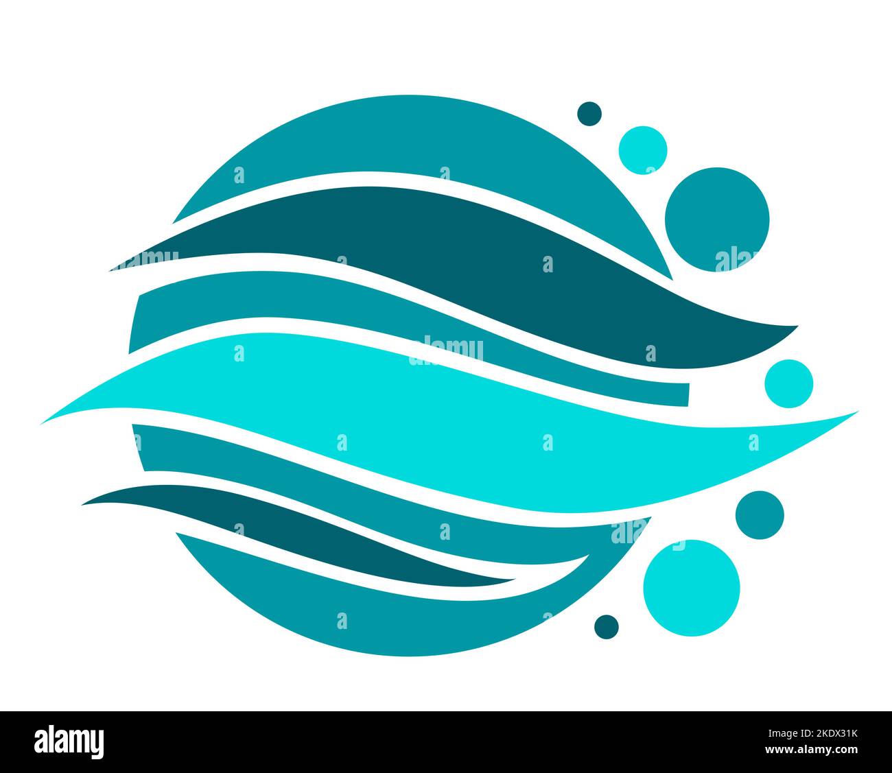 Water splashes and text samples logos and emblems set vector isolated Stock Vector