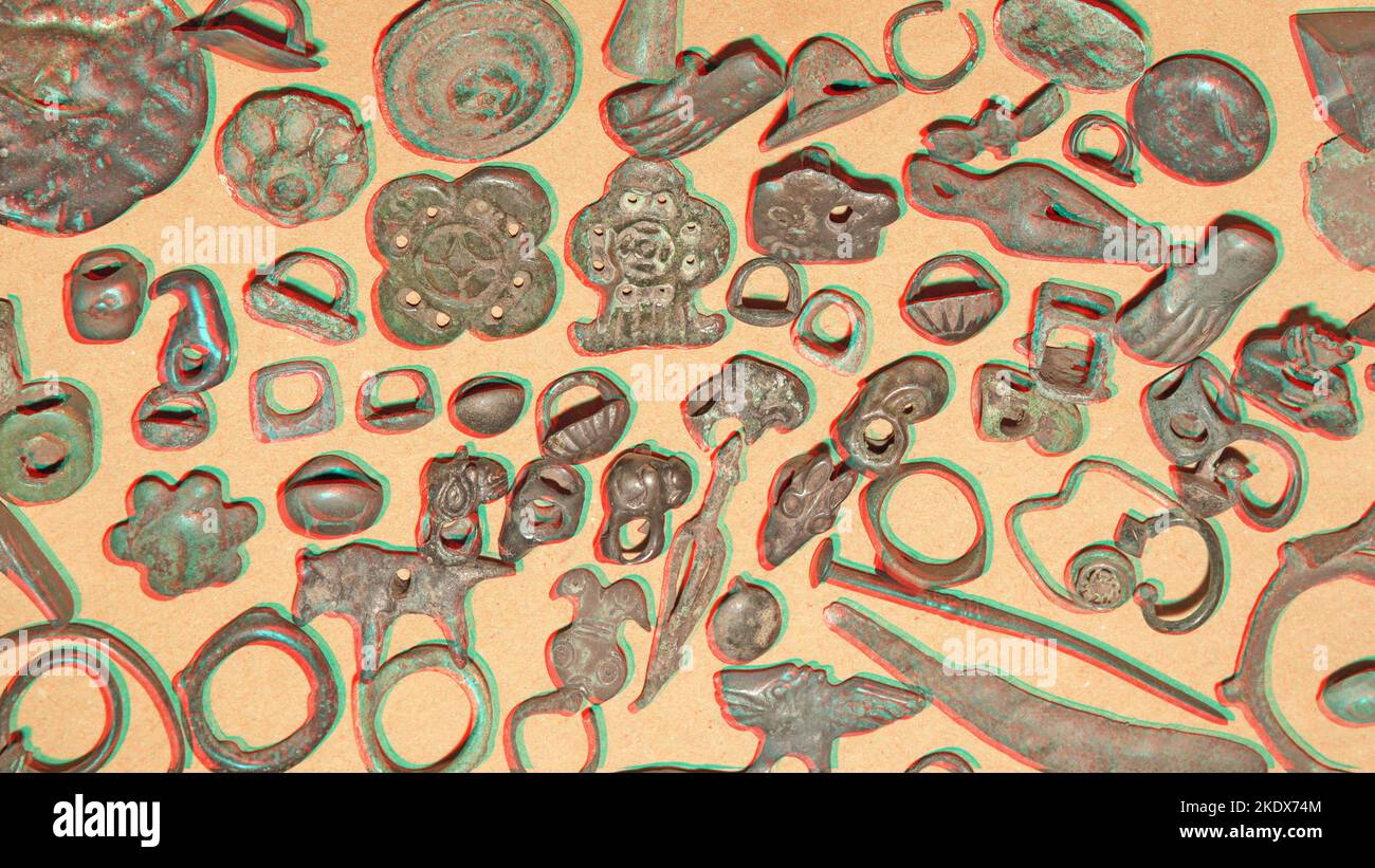 Scythian Animal Style. Anaglyph Effect. Ancient Scythian Objects ...