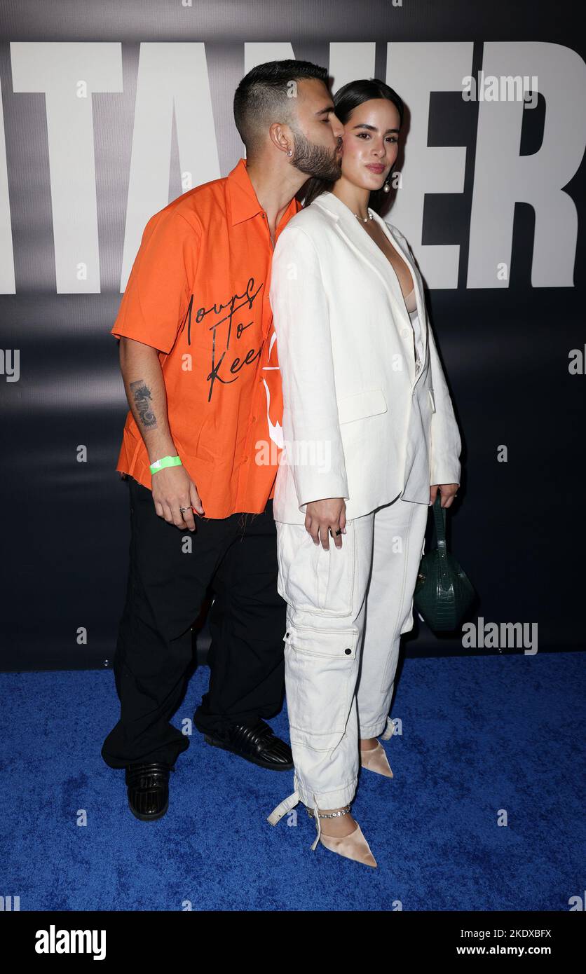 MIAMI, FL - NOV 8: Julian Turizo and Mariana Ordosgoitia are seen during the premier of Los
