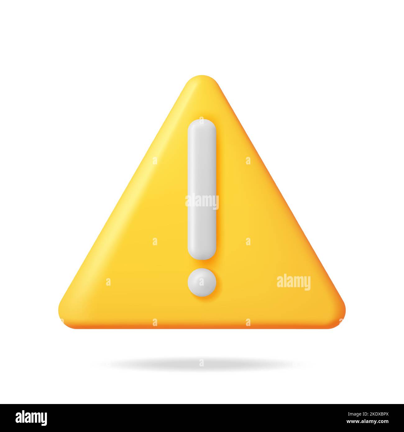 3D Yellow Exclamation Mark Isolated Stock Vector Image & Art Alamy
