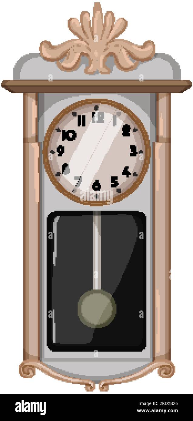 alarm clock vintage cartoon vector illustration Stock Vector Image