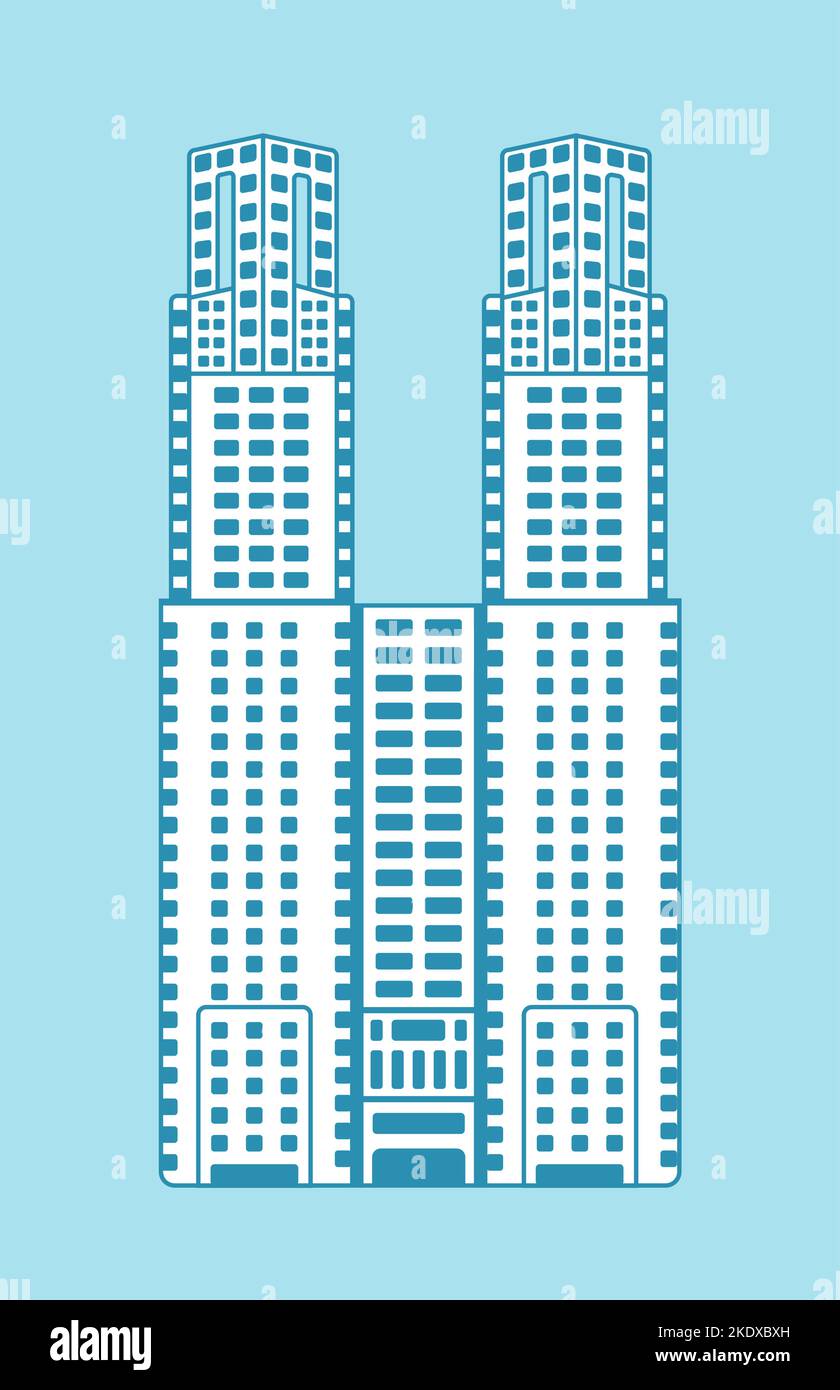 Tokyo landmark building. illustration | Tokyo Metropolitan Government Stock Vector