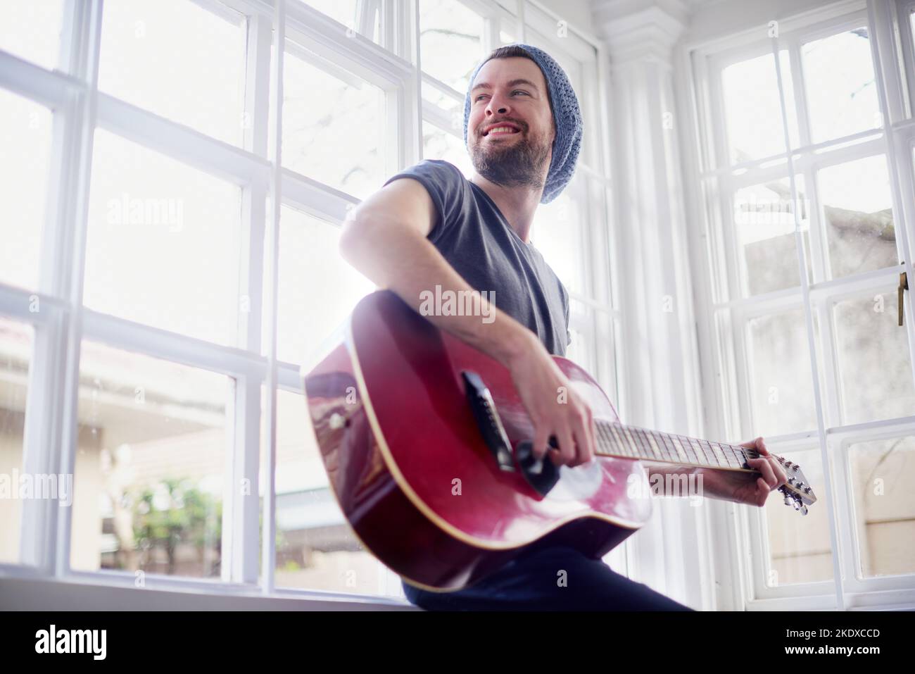 Music is not what i do its who i am a handsome young man playing a