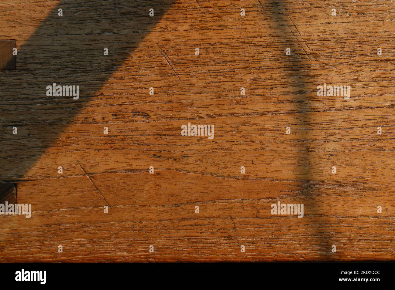 wood table in afternoon Stock Photo