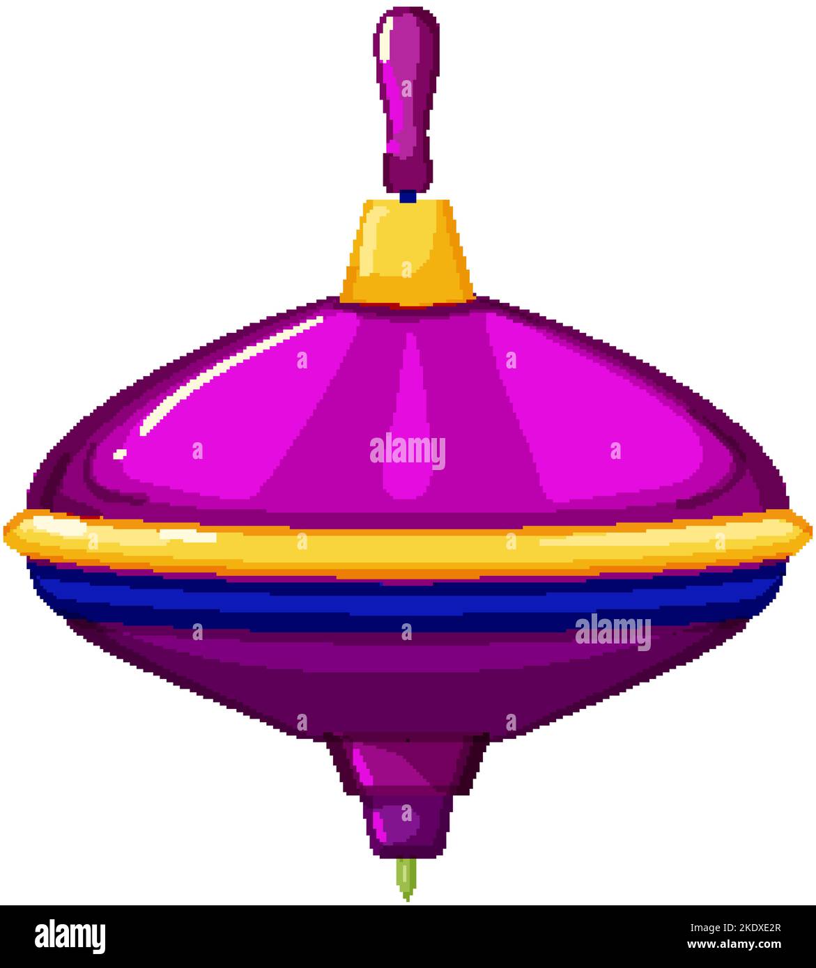 colorful spinning top toy cartoon vector illustration Stock Vector