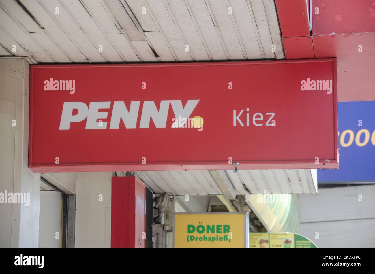 Hamburg July 2020: Supermarket in Hamburg St. Pauli . Penny on the Reeperbahn. The Kiez-Penny in Hamburg is a cult. Stock Photo