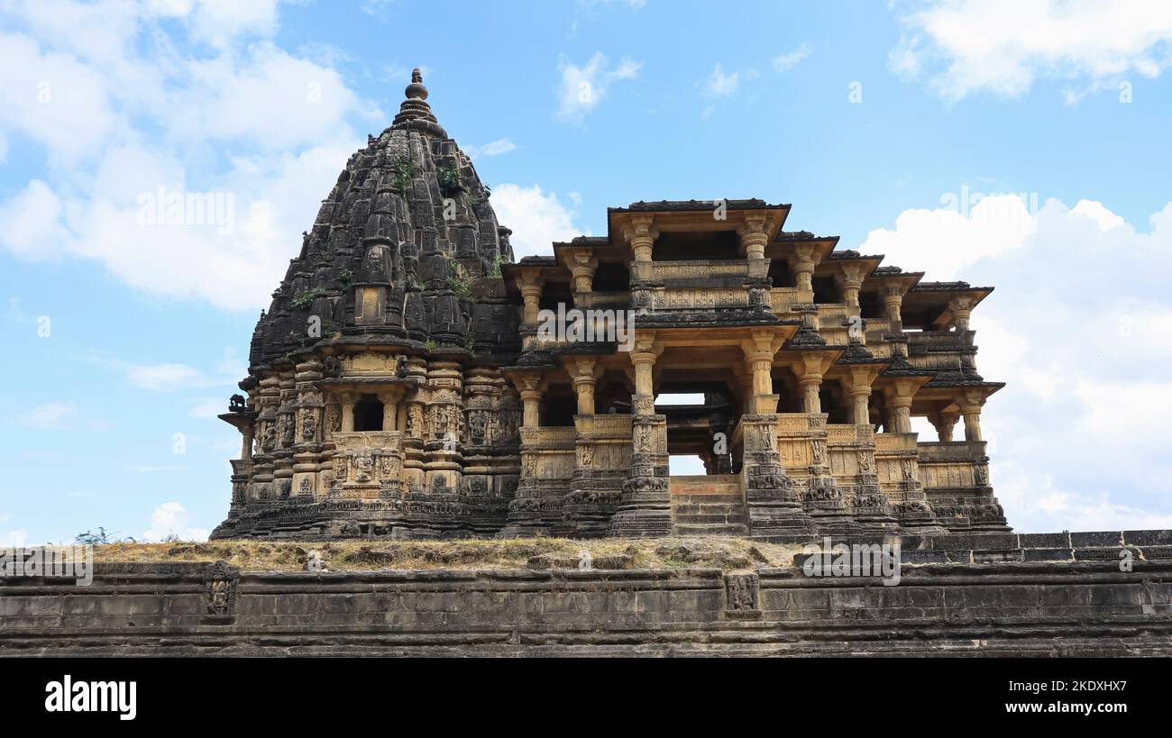 View of Navlakha Temple, Ghumli, Dwarka, Gujarat, India. Stock Photo