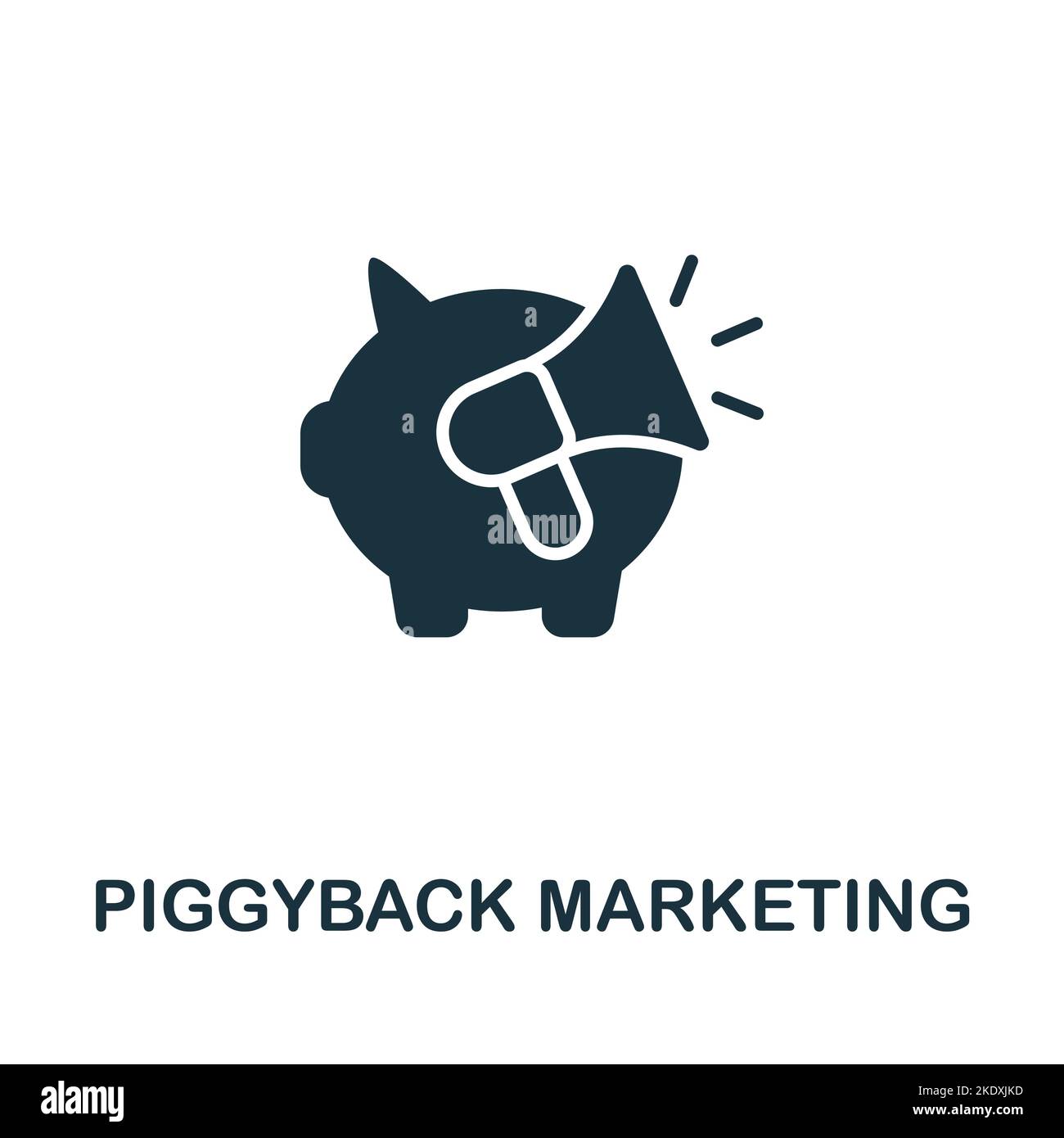 Piggyback Marketing icon. Monochrome simple Global Business icon for templates, web design and infographics Stock Vector