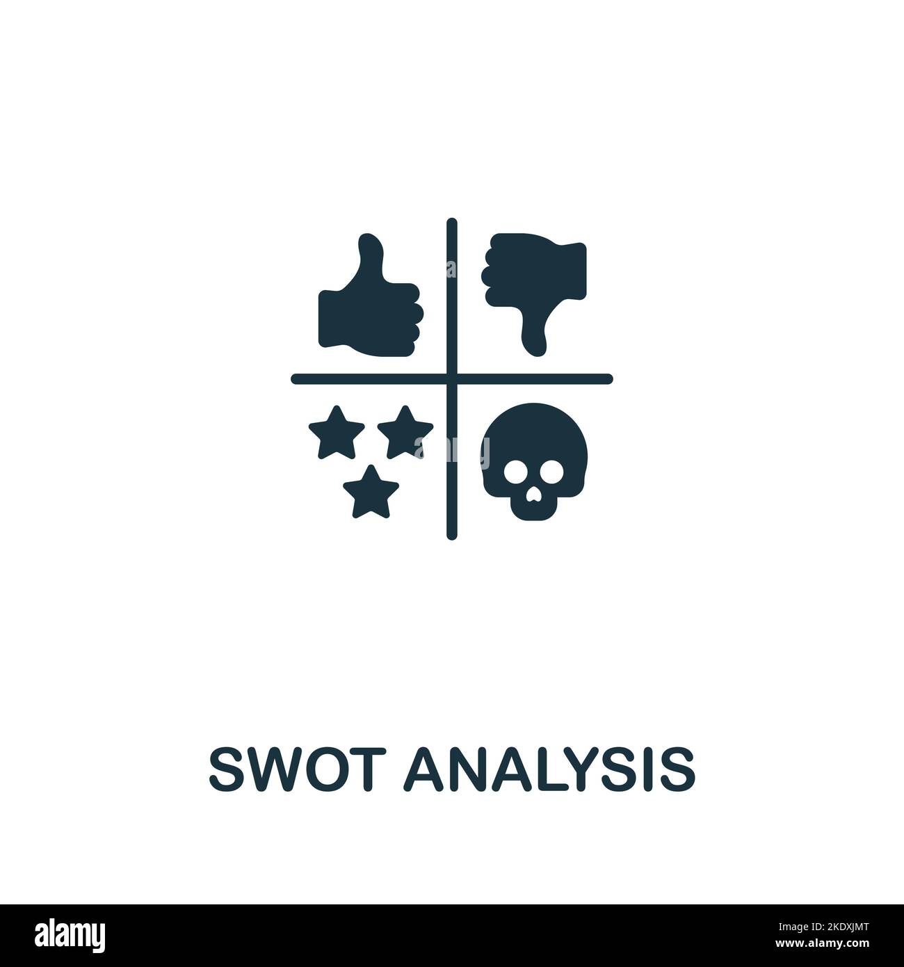 Swot Analysis icon. Monochrome simple Global Business icon for templates, web design and infographics Stock Vector