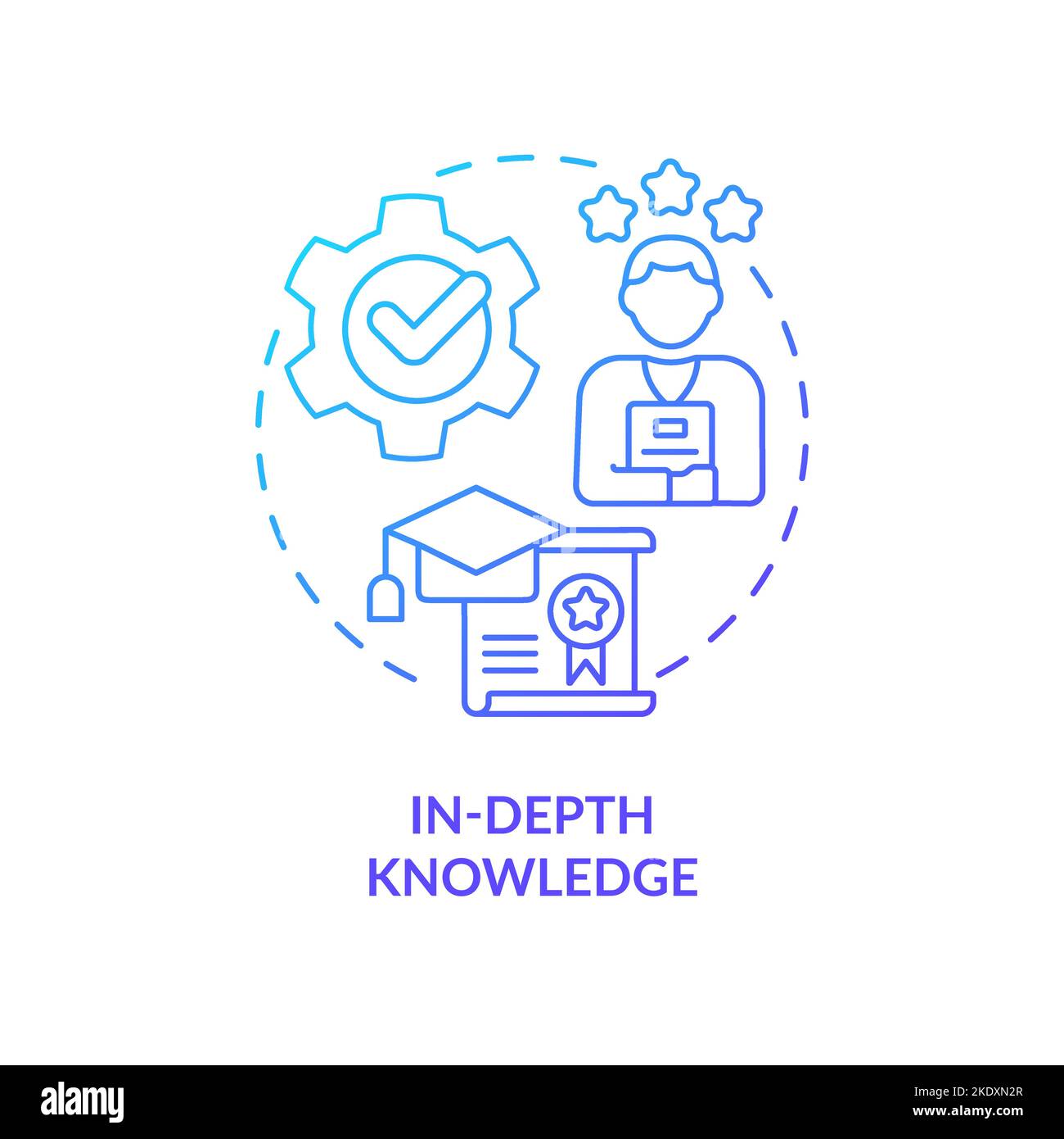 In depth knowledge blue gradient concept icon Stock Vector Image & Art ...