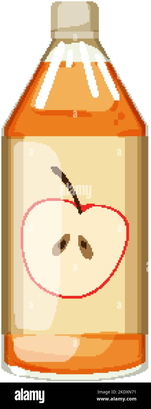cider vinegar bottle cartoon vector illustration Stock Vector Image & Art Alamy