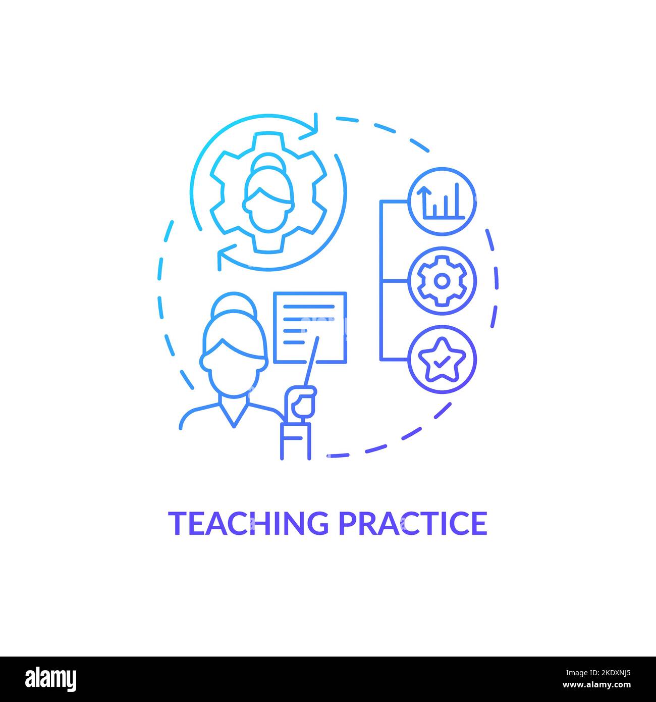 Teaching practice blue gradient concept icon Stock Vector Image & Art ...