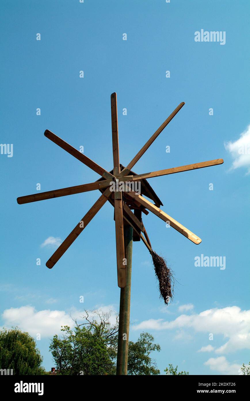 Austria,  a kind of scarecrow common in Styria, with the clattering noise it drives away the birds Stock Photo