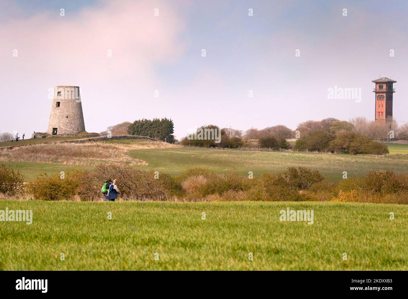 Cleadon Mill and Water Tower, South Tyneside Stock Photo Alamy
