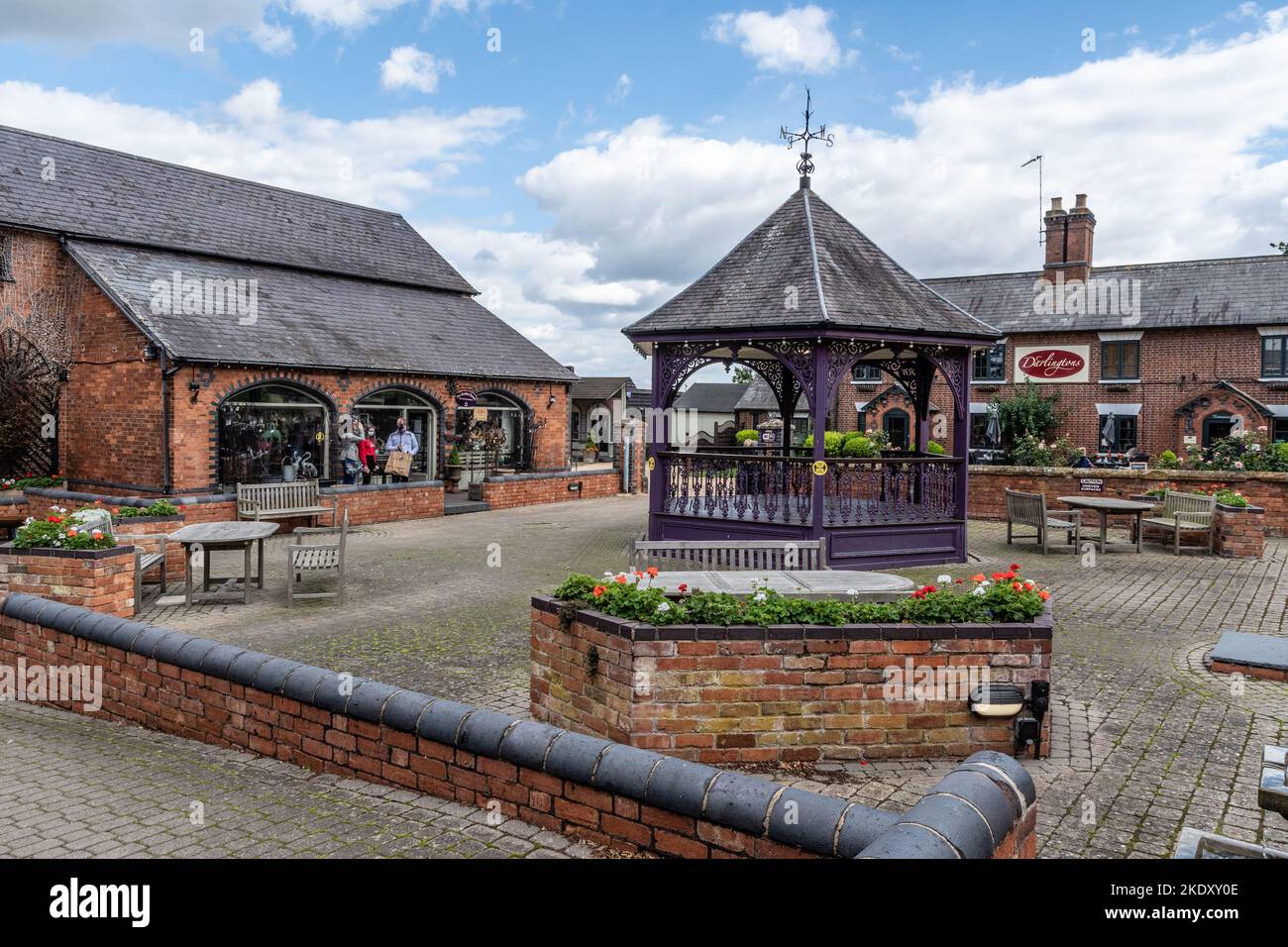 The courtyard at the Heart Of The Shires Shopping Village, out of town