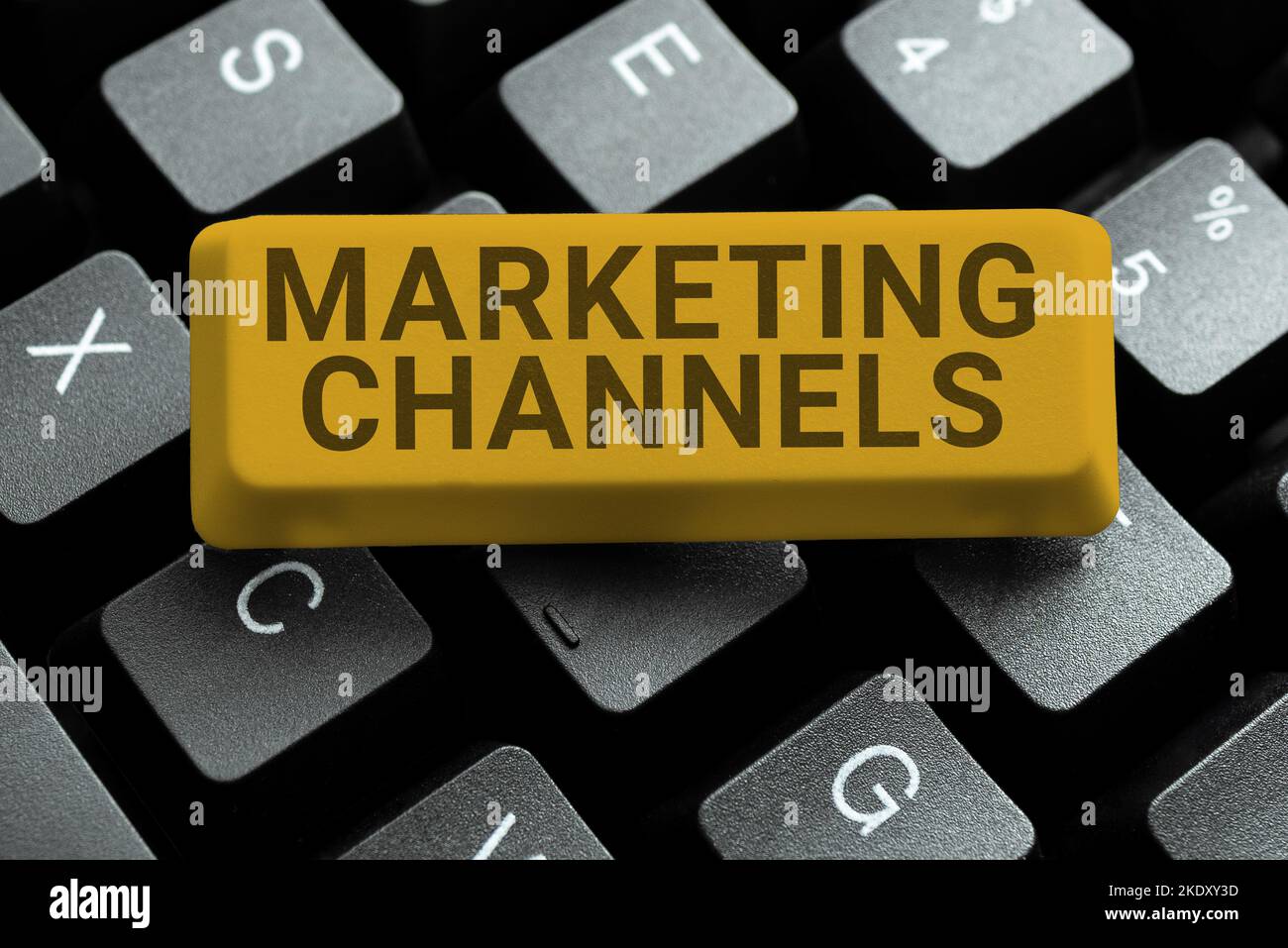 Text showing inspiration Marketing Channels, Word Written on the