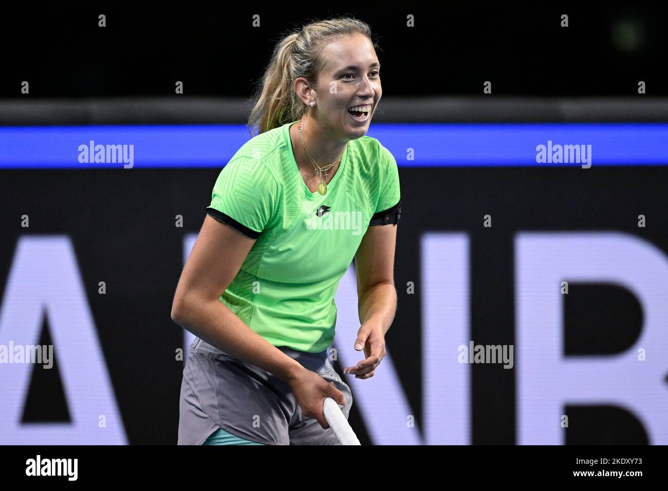 Belgian Elise Mertens pictured during the morning training session
