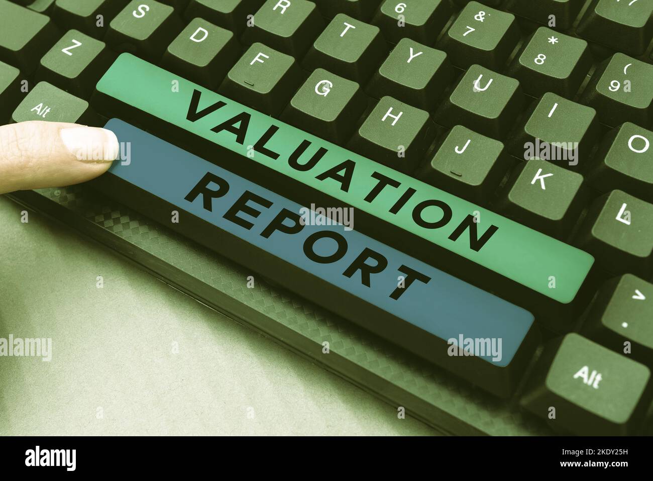 Inspiration showing sign Valuation Report, Word for process of ...