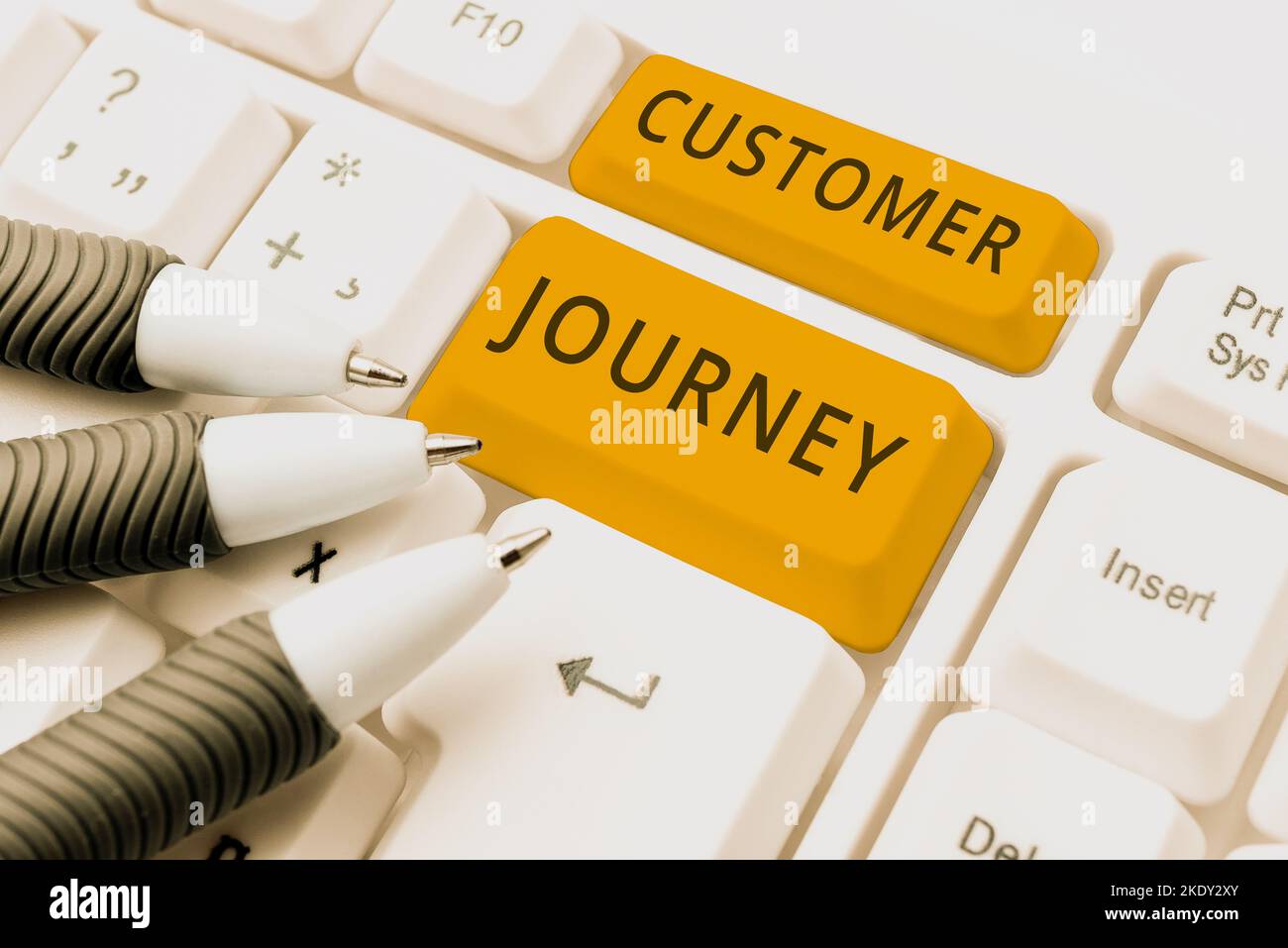 Sign displaying Customer Journey, Business idea complete service and ...