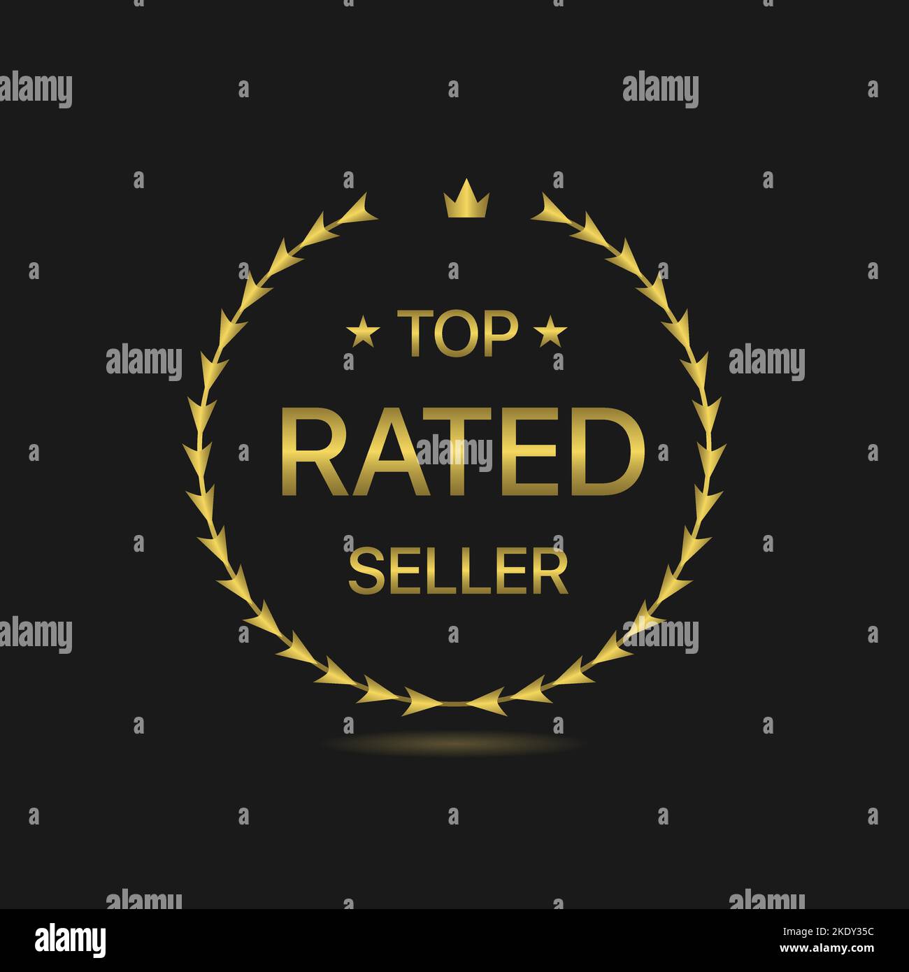 Top rated seller golden laurel wreath label Stock Vector Image & Art ...