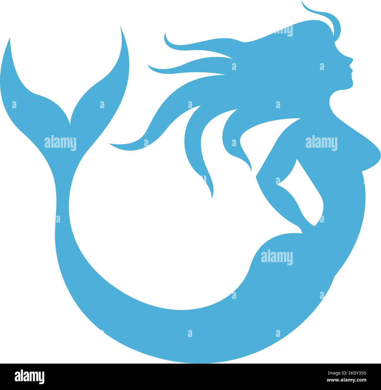 Mermaid logo icon design illustration vector Stock Vector Image & Art
