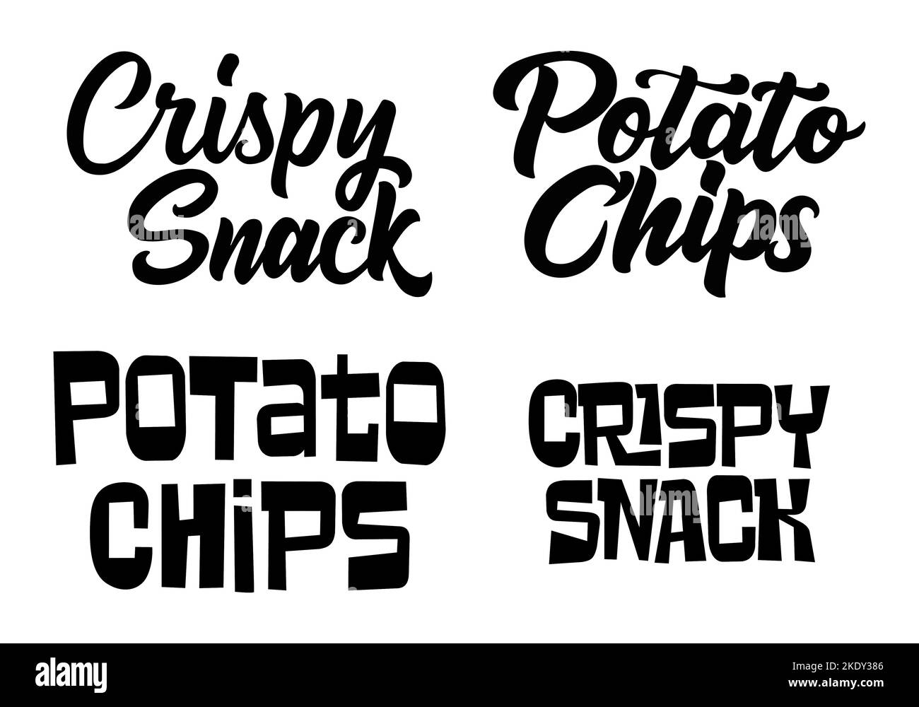 Crispy text, lettering quote hand drawn creative concept for your