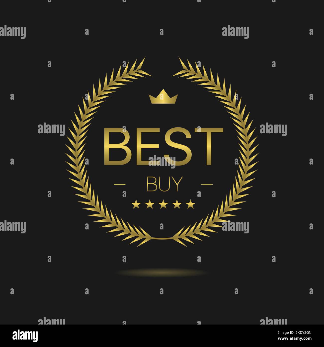 Best buy golden laurel wreath label Stock Vector Image & Art - Alamy
