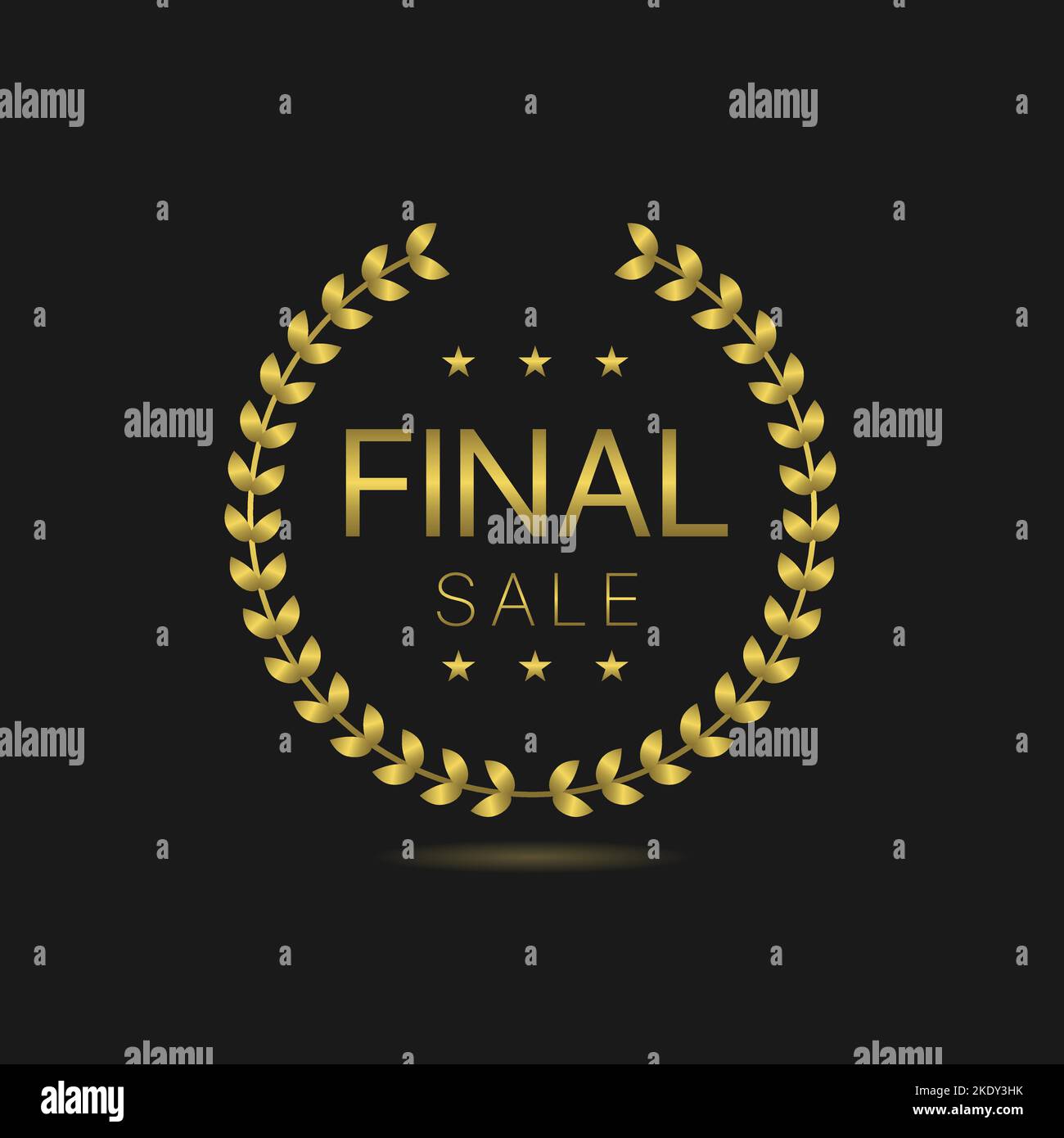 Final sale golden laurel wreath label set Stock Vector Image & Art - Alamy